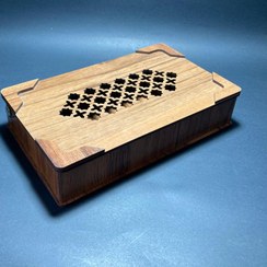 تصویر جعبه چوبی طرح نقره 