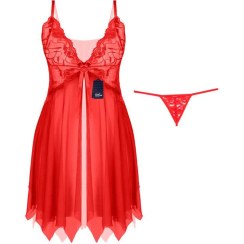 تصویر لباس خواب زنانه شباهنگ مدل R APACHE رنگ قرمز 