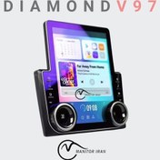 تصویر مانیتور خودرو دایموند تسلایی مدل V97 با ۴ گیگابایت رم و ۶۴ گیگابایت حافظه 
