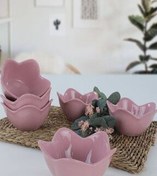 تصویر کاسه اسنک لیلی بنفشه سس 12 سانتی متری 6 عدد کرامیکا Keramika 