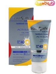تصویر کرم ضد آفتاب سان سیف SPF 40 مناسب انواع پوست حجم ۵۰ میلی‌لیتر 