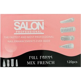 تصویر قالب کاشت ناخن سالن 120 عددی صورتی 