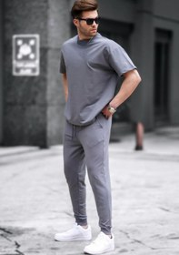 تصویر ست لباس ورزشی آستین کوتاه مردانه کمر بلند شانه دار baybyanpjma1 