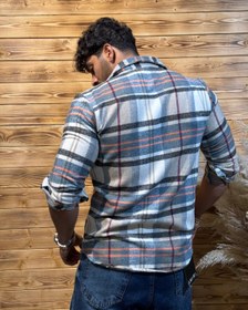 تصویر پیراهن پشمی چهار خونه مردانه Men's double-breasted woolen shirt