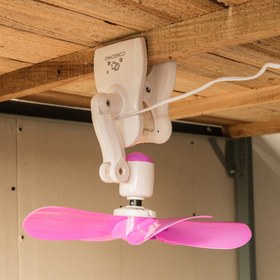 تصویر پنکه رومیزی گیره ای پنج پره دور تند 