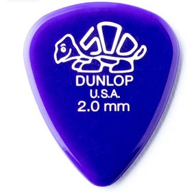 تصویر پیک گیتار دانلوپ سایز Dunlop delrin500 pick 2.0m 