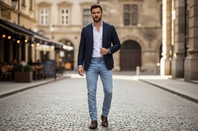 تصویر شلوار جین راسته - طوسی / 36 