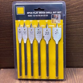 تصویر ست مته برگی 6 عددی FLAT WOOD ست مته برگی 6 عددی FLAT WOOD