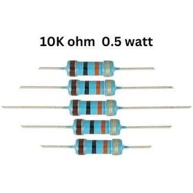 تصویر مقاومت 10 کیلو اهم(±%5) ۱/2 وات 