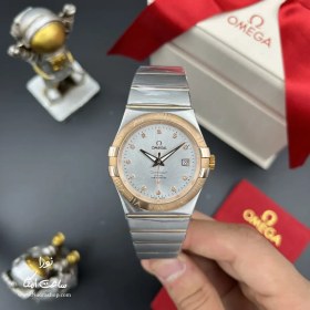 تصویر ساعت امگا کانسلیشن نقره‌ای رزگلد اتوماتیک نگین Omega Constellation امگا ( Omega )