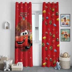 تصویر پرده اتاق خواب طرح انیمیشن ماشین ها کد ۲۵ 