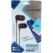 تصویر هندزفری سیمی برند TEELAVEZ مدل H3 Stereo earphones TEELAVEZ model H3