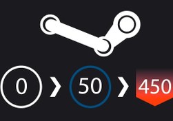 تصویر اکانت بازی کامپیوتر لول آپ استیم ۱۰۰ XP 