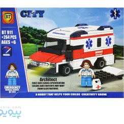 تصویر لگو آمبولانس BT911 مدل ۲۶۴ قطعه ای 