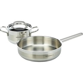 تصویر سرویس قابلمه درب استیل کرکماز ترکیه مدل Alfa A1660 Türkiye Kerkmaz steel pot service, model Alfa A1660