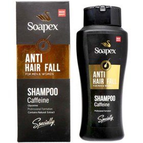 تصویر شامپو ضد ریزش مو حاوی عصاره کافئین 400 میل سوپکس Soapex Anti Hair Fall Shampoo With Caffeine 400ml