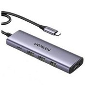 تصویر هاب USB-C یوگرین 5 پورت مدل CM511 15597 Ugreen CM511 15597 5 Port USB-C Hub