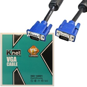 تصویر کابل VGA برند K-net طول 15متر 