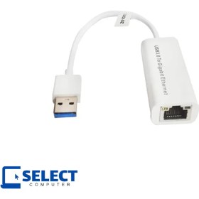 تصویر کارت شبکه USB 3.0 با سرعت 10/100/1000Mbps فرانت 