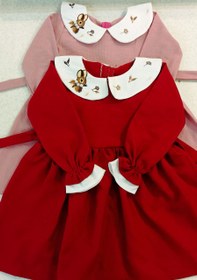 تصویر پیراهن دخترانه سارافن دخترانه مجلسی بهاره کد ۶۳۶۳ - رنگ قرمز سایز ۲ ا Pirahaneh dokhtaraneh Pirahaneh dokhtaraneh