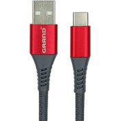 تصویر کابل شارژ سریع و انتقال داده تایپ سی گرنداسکای مدل GK-04N 