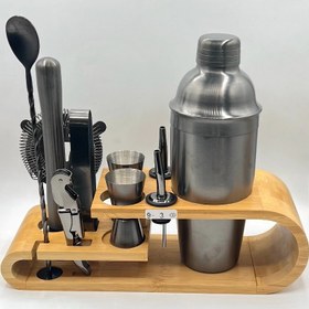 تصویر ست بار سرد شیکر مدل ۱۰ تکه استیل - دودی 