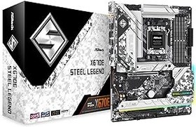 تصویر ASRock X670E STEEL LEGEND، AMD X670، AM5، ATX، 4 DDR5، HDMI، DP، Wi-Fi 6E، GB و 2.5G LAN، PCIe5، RGB، 4x M.2 - ارسال 20 روز کاری ASRock X670E STEEL LEGEND, AMD X670, AM5, ATX, 4 DDR5, HDMI, DP, Wi-Fi 6E, GB & 2.5G LAN, PCIe5, RGB, 4x M.2