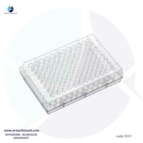 تصویر پلیت کف تخت الایزا 96 خانه یکپارچه برند لب سلکت Assay Microplate,Undetachable - Labselect