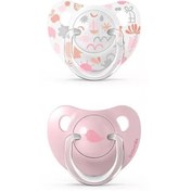 تصویر پستانک سرکج ارتودنسی صورتی Suavinex سواوینکس (0-6 ماه) Suavienx