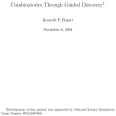 تصویر دانلود کتاب Combinatorics Through Guided Discovery کتاب انگلیسی ترکیبیات از طریق کشف هدایت شده