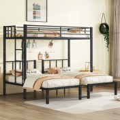 تصویر تخت خواب سه نفره دو طبقه فلزی مدل S2900 