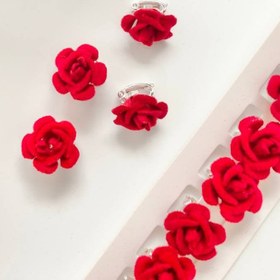 تصویر گیره قفلی رز قرمز 