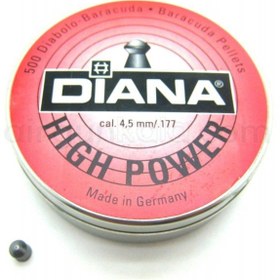 تصویر ساچمه تفنگ بادی دیانا های پاور 4.5|500|10.64 | Diana High Power Pellets 