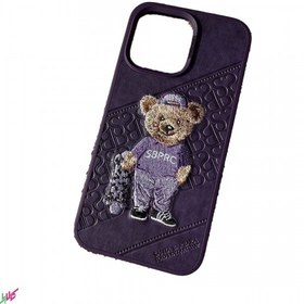 تصویر گارد چرمی POLO طرح Teddy مناسب برای گوشی iPhone 14 