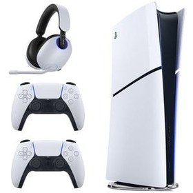 تصویر کنسول بازی سونی PS5 Slim Digital | به همراه یک دسته اضافه + هدست PlayStation 5 Slim Digital + 1 extra controller + Headset