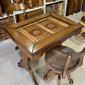 تصویر میز تخته نرد و شطرنج 
