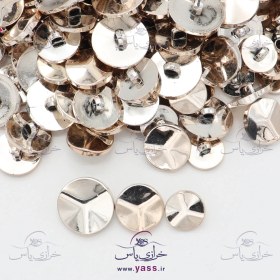 تصویر دکمه تخفیفی خارجی آبکروم طلایی 3 سایز (بسته 300 عددی) 