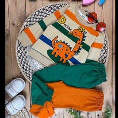 تصویر بلوز شلوار طرح دایناسور13397 