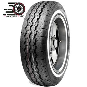 تصویر لاستیک خودرو 205/75R14 طرح گل R666 دورسفید 8لا-دو حلقه 