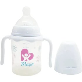 تصویر شیشه شیر دهانه عریض دسته دار 150 میل مایا Maya baby milk bottle code:1000027