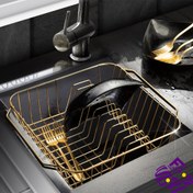 تصویر جاظرفی پیشتاز کاوه داخل سینک رنگ طلایی 