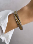 تصویر دستبند رولکس مشکی استیل 