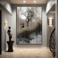 تصویر تابلو دکوراتیو مینیمال سه بعدی طرح لحظه ی رویا کد ۷۸۸۶ 