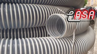 تصویر شیلنگ خرطومی هواکشی فنر استخوانی 1 اینچ 30 متری PVC Spiral Flexible Vacuum Suction Hose