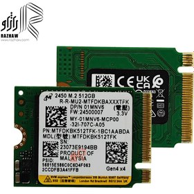 تصویر حافظه SSD سایز M2 2230 برند میکرون ظرفیت 512 گیگابایت 