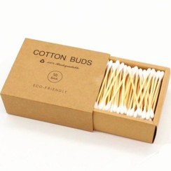 تصویر گوش پاکن بامبو رنگی Colored bamboo earwax