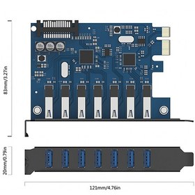 تصویر هاب اینترنال یو اس بی 7 پورت اوریکو Orico PVU3-7U 7Port USB Hub 