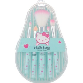 تصویر ست براش فانتزی 5عددی هلو کیتی سبز Hello Kitty Brush Set 5pcs