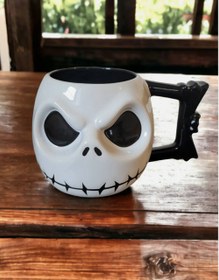 تصویر ماگ دیزنی جک کابوس کریسمس Jack Skellington Face Mug with Zero 