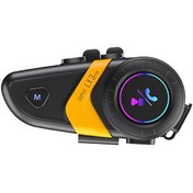 تصویر هدست کلاه ایمنی موتور سیکلت SUPER LX3 PRO با قابلیت RGB و اینترکام 